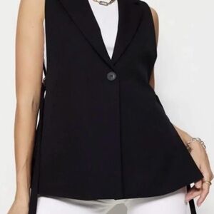 Zara open side long vest size xs